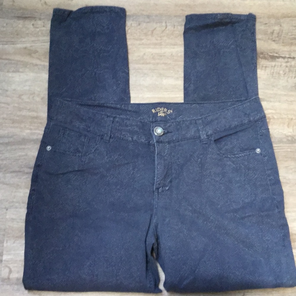 Lee Riders SZ 14 M Stretch Patterned Jeans P4